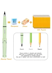 OFFCUP Inkless Pencil5PCS Forever Pencil with Extra 5 Eraser Reusable Inkless Everlasting Pencil with 5 Replaceable Nibs Pencil for Writing DrawingHomeOffice
