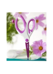Scotch Designer Scissors 1581DS-Green. Stainless steel blade, 8 in (20cm). 1 scissor/card