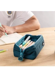 ZIPIT Lenny Pencil Case Large Capacity Pencil Pouch Pencil Bag for School College and Office Teal