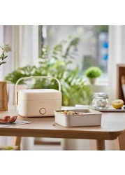 Bear Portable Electric Lunch Box 1L Multifunctional Quick Food Warmer Hot Pot 200W For Men And Women 3 Pin Plug(CN Version)