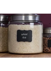 Cestari Premium Large Chalkboard Labels Erasable Decorative Stickers Set of 54 Reusable Jar Labels Stylish Organization Wedding Decor Crafts Canister Sticker Labels