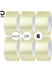 Duchic, Clear Packing Tape 2 inches x 50 yards Strong Heavy Duty Packaging Tape for Sealing Parcel Boxes, Moving Boxes Houses, Large Postal Bags, Office Supplies [6 Rolls]