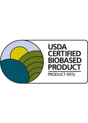 Samsill Earths Choice Biobased Durable 3 Ring View Binder 2 Inch Round Ring Up to 25 Plant Based Plastic USDA Certified Biobased White