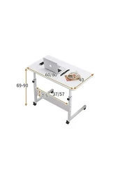 Hospital Table Over Bed with Storage Height Width Adjustable Laptop Cart Mobile Computer Desk Sofa Table Stand Tray for Home Dormitory Office
