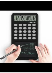 12 Digit LCD Display Desk Calculator with notepad, Mute Portable Desktop Calculator,Basic Calculator for Office Business and Home