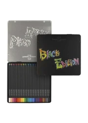 فابر كاستيل أقلام رصاص ملونة بلاك إديشن 24 قطعة -متعددة الألوان-