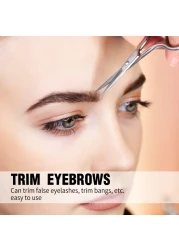 Eyebrow Scissors Small Scissors for Hair Eyebrows Nose Hair Beard Eyelashes Cuticle Stainless Steel Fine Straight Tip Nose Hair Scissors ASONTAO 1Pcs Eyebrow Scissors