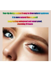 Liquid Eyebrow Pen Waterproof Microblading Eyebrow Pencil with a MicroFork Tip Applicator Creates Natural Looking Brows Effortlessly