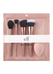 elf Cosmetics Complexion Essentials Brush Sponge Set Concealer Powder Blush Highlighter Brushes Total Face Sponge For A Perfect Complexion