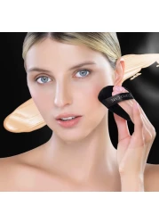 6 Pcs Triangle Powder Puff with 2 Travel Cases Setting Powder Puffs for Face Velour Makeup Puff for Loose Powder Body Powder Blender Sponge Foundation Blending Sponges Beauty Tools