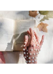 TuNan 1730pcs Clear Rhinestones Pearl Stickers Self Adhesive Crystal Stickers Diamond Stickers Bling for Face Beauty Makeup Nail Art Cell Phone DIY Crafts