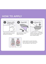 KISS imPRESS No Glue Mani PressOn Nails French Glimpse Light Neutral White Tip French Medium Size Coffin Shape Includes 30 Nails Prep Pad Instructions Sheet 1 Manicure Stick 1 Mini File