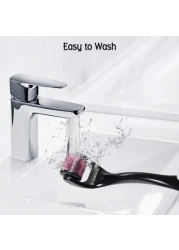 ديرما رولر لنمو الشعر وشد الجلد والعناية باللحية وندبات حب الشباب وعلامات التمدد أسطوانة الوخز بالإبر الدقيقة للوجه وفروة الرأس واللحية أداة سهلة الاستخدام للعناية بالبشرة