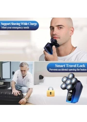 5-in-1 Electric Head Shaver for Bald Men – Cordless Men’s Electric Razor, Bald Head Shaver, and Grooming Kit for Sensitive Skin, Wet/Dry Use