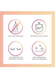 KISS imPRESS False Eyelashes Lash Clusters Falsies Elegant Volume 12mm14mm Includes 12 pieces of prebonded lashes Contact Lens Friendly Easy to Apply Reusable Strip Lashes