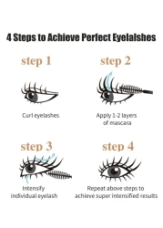 2in1 Vibely Mascara 5X Longer Lengthening And Thickening Mascara Waterproof Black Volume And Lengh Mascara SmudgeProof Non Clumping Long Lasting Eye Makeup