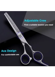 Hair Thinning Shears Hair Cutting Scissors 67 Inches with Fine Adjustable Tension Screw and 1 Piece Wipe Cloth