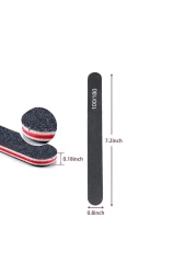 Kissbuty 12PCSBox Mixed Nail File Manicure Pedicure 2pcs White Buffer Block5pcs Emery Board Black5pcs Emery Board White Nail Files