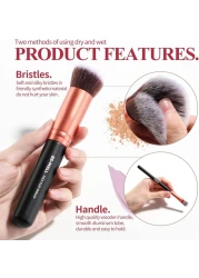 BS-MALL Makeup Brushes Premium Synthetic Foundation Powder Concealers Eye Shadows Makeup 14 Pcs Brush Set Rose Golden