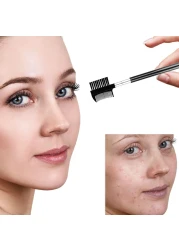 Duo Eyebrow Brush Eyebrow Brush Eyelash Comb and Eyebrow brush Professional Angled Eye Brow Brush and Spoolie Brush Set BlackBlack