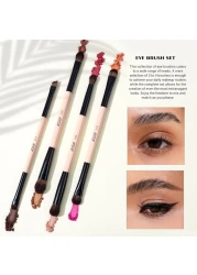 Jessup Makeup Brushes Set 14-in-7 Double Sided Makeup Brushes for Foundation Concealer Blush Eyeshadow Contour Bronzer Powder Blending Eyebrow Eyeliner, Cruelty-Free Make up Brushes Peach Dust T600