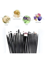 Makeup Brushes ZHIYE Make up Brush Set 20 PCs Professional Face Eyeliner for Foundation Blush Concealer Eyeshadow with Travel Black