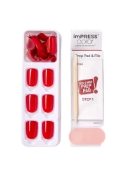 Kiss Impress Colour Press-On Manicure False Nails KIMC013C Reddy Or Not