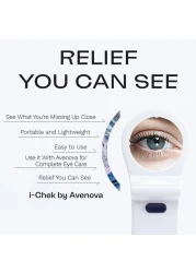 iChek by Avenova An Illuminated Magnifying Eyelid Eyelash Mirror for Blepharitis Chalazion Styes Dry Eyes Contact Lenses and Lash Extensions