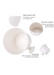 2 Colors Plastic Shaving Soap Bowl Foam Shaving Soap Cream Bowl with little handle Shaving Bowl for Men, Traditional Wet Shaving Factory Shaving Mug (White)