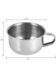 Asixx Soap Bowl, Shaving Bowl, Stainless Steel Shaving Bowl Shaving Soap Mug Shaving Bowl Cup Cleansing Foam Tool for Shaving Cream, Soap or Brush