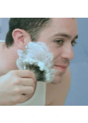 Shaving Cream for Men 4 oz, Almond, prevents shaving irritation and razor burn, generates a rich lather for a soft, silky, Smoothest Shave