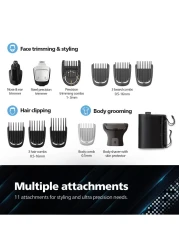 Philips All In One Trimmer, 13 In 1 For Face, Head And Body, Beard Sense Technology, 120 Mins Run Time With Quick Charge, MG7920