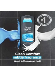 Dove Men+Care Antiperspirant Deodorant Stick 72H Protection Clean Comfort 76g Pack of 2