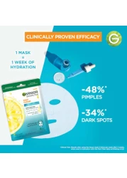 غارنييه سكين أكتيف قناع مناديل للوجه لتفتيح سريع للبشرة