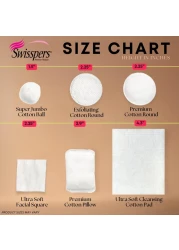 Swisspers Premium Exfoliating Rounds 2 Distinct Raised Textured Surface Cotton Facial Pads 80 Count Reclosable Bag