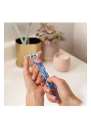 بيك سولي كليك 3 سنسيتيف ماكينة حلاقة ثلاثية الشفرات مع 4 خراطيش للنساء