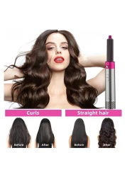 5 in 1 Multifunctional Hair Dryer Styling Tool, The Negative Ion Automatic Suction Hair Curler Rollers Detachable , Negative Ion Hair Curlers Rollers, Comb Brush, Hot Air Wrap Comb Brush 5 head