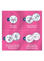 Veet Pure Whole Body 40 PCS And Underarm Wax Strips White 16 PCS