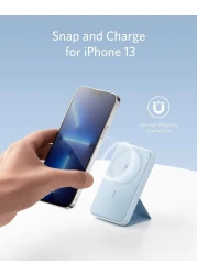 Anker Power Bank, 622 Magnetic Battery (MagGo), 5000mAh Foldable Magnetic Wireless Portable Charger And USB-C For iPhone 13/12 Series