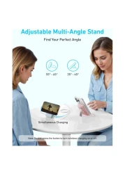 أنكر بنك طاقة مغناطيسي مع كابل USB-C مدمج، 10000 مللي أمبير في الساعة - أزرق