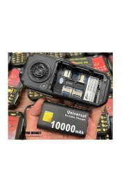 هاتف ببطاقة SIM 4 بسعة 10000 مللي أمبير في الساعة يتجاوز تجربة الهاتف المحمول 3 في 1 ومزود بإضاءة LED ومصباح كهربائي فائق السطوع.