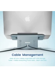 Remson Aluminum Laptop Stand Holder for Desk, 360 Rotating Aluminum Base, Compatible for MacBook12/13, MacBook Pro 13/15, MacBook Air 13, Lenovo, HP, Dell, Samsung and More Laptops from 13" - 17"