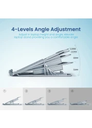 Remson Adjustable Cooling Laptop Stand with RGB Fan, Aluminum Alloy Laptop Holder Compatible for MacBook 12/13, MacBook Pro 13/15, MacBook Air 13, Lenovo, HP, Dell, Samsung and Laptops from 13" - 17"&hellip;