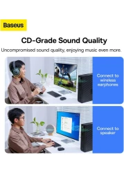 Baseus Bluetooth Adapter 5.3【Plug &amp; Play】USB Bluetooth Adapter for PC Bluetooth Dongle Adapter 20M Wide Range USB Bluetooth Receiver for Mouse Keyboard Headphone Speaker Compatible with Win 11/10/8.1
