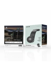 Green Lion 2-in-1 MagFlex Wireless Car Charger, Fast Charge, MagSafe Compatible, Strong 3M Adhesive, Easy Installation, 15W Power Delivery, Type-C Port, 360&deg; Rotation &ndash; Black
