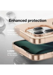 جرين لايون كفر ديليجو MagSafe لهاتف آيفون 16 برو، غطاء بحواف حماية، فتحات دقيقة، تصميم نحيف، وضوح دائم، حماية من السقوط، حماية للكاميرا، مقاوم للبصمات والخدوش، مضاد للاصفرار
