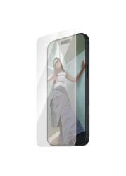 بانزر غلاس سايف إلترا-وايد فيت واقي شاشة لهاتف آبل آيفون 16 برو