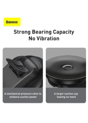 Baseus 2-in-1 Easy Control Clamp Car Phone Holder Dashboard/Air Vent 360 Degrees Rotatable Car Phone Stand Car Mobile Stand Compatible with iPhone 13 Pro/Pro Max/Mini, Galaxy, and all 4.7-6.7'' Black
