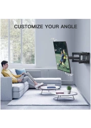 Full Motion TV Wall Mount Fits Most 40-80 inch TVs, Swivel and Tilt TV Bracket with Double Hinged Arms, TV Mount