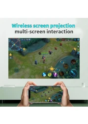 Umiio Q1 Portable Video Projector 2.4/5G WiFi Bluetooth Quadrangle Trapezoid 0.8-5M Projection Distance 1920 * 1080 Resolution Android Projector For Move Music TV Game Casting with Tripod - Black